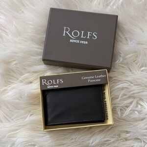 Rolfs Genuine Leather Black Wallet